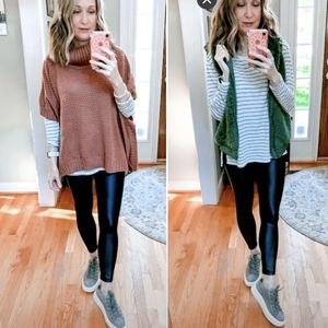 Zyia black metallic leggings